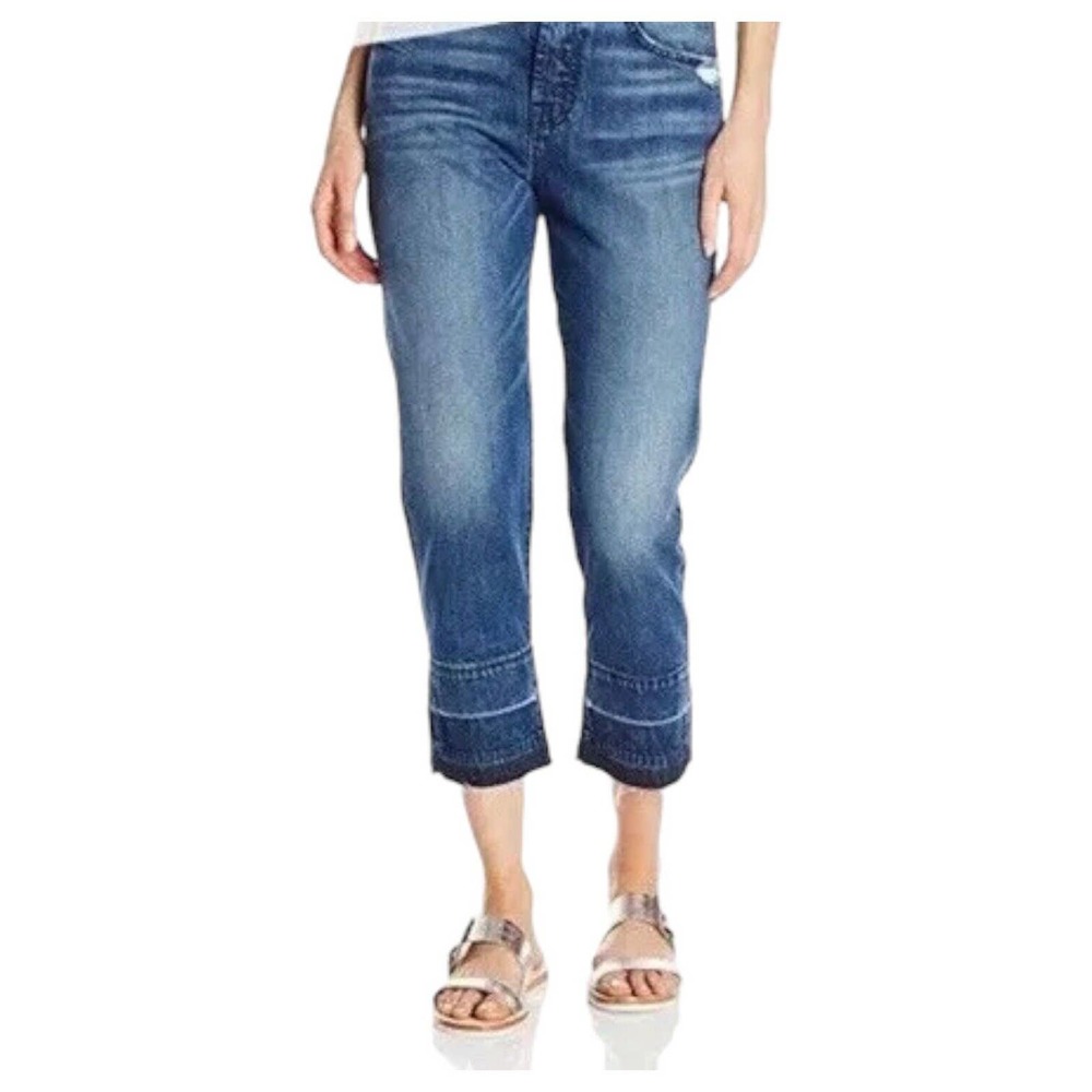 7 For All Mankind Jeans Womens 26 1984 Boyfriend High Waist Cropped Vintage Blue